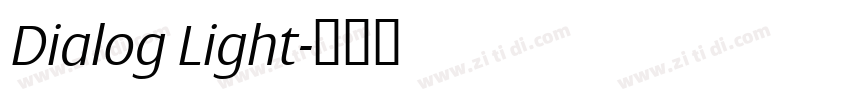 Dialog Light字体转换